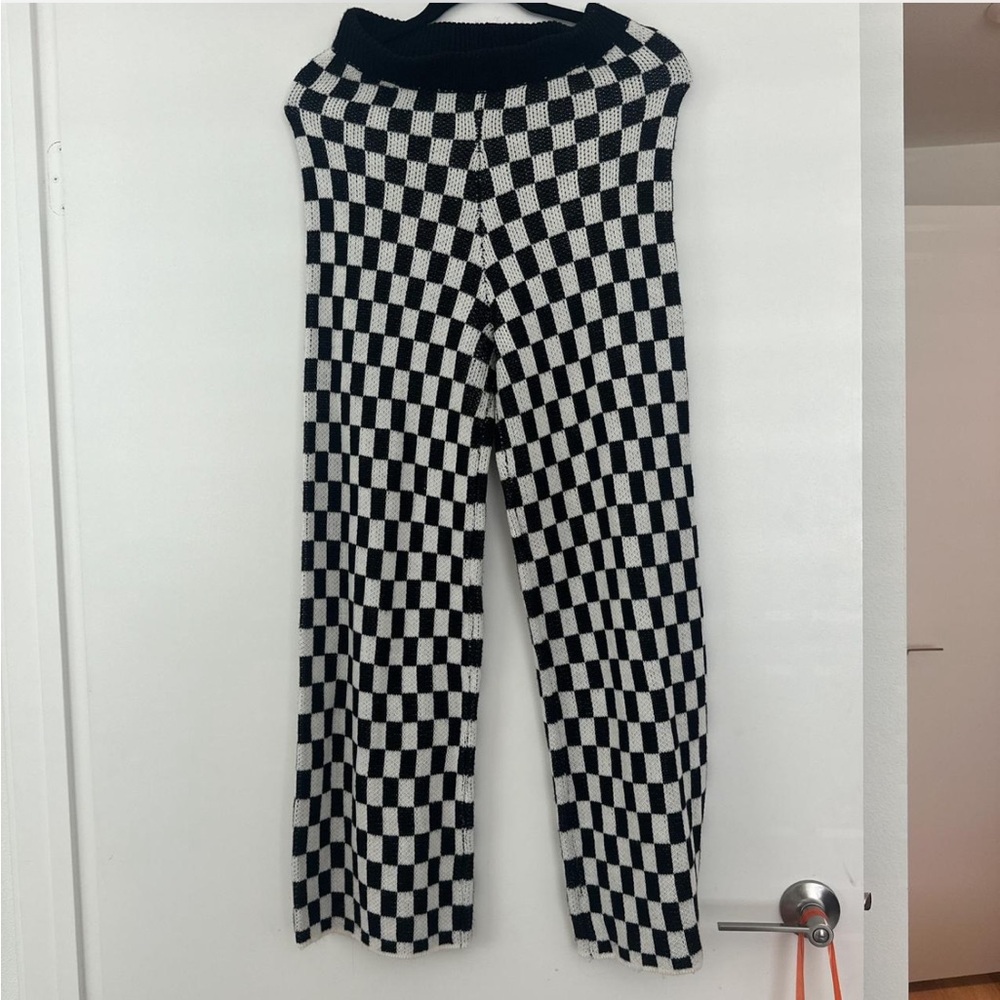 Crochet Checkered Pants